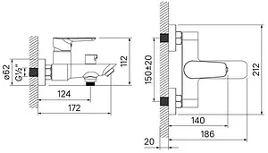 Смеситель для ванны IDDIS Cloud белый/желтое золото CLOWG02i02, 2