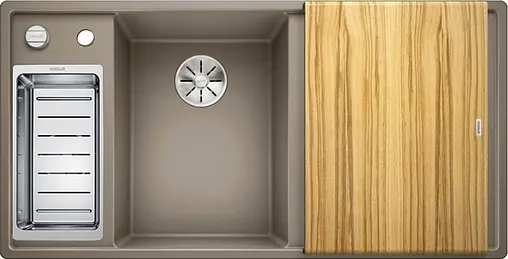 Мойка кухонная Blanco Axia III 6 S 100 L (доска ясень) серый беж 524650