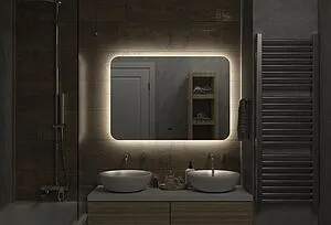 Зеркало с подсветкой Continent Burzhe Led 100x70 с бесконтактным сенсором белый ЗЛП398, 4