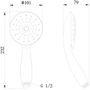 Лейка ручного душа Swedbe Calypso хром 5049 Лейка ручного душа Swedbe Calypso хром 5049, 2