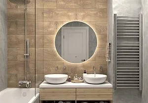 Зеркало с подсветкой Continent Ajour 80 с бесконтактным сенсором белый ЗЛП2333, 5