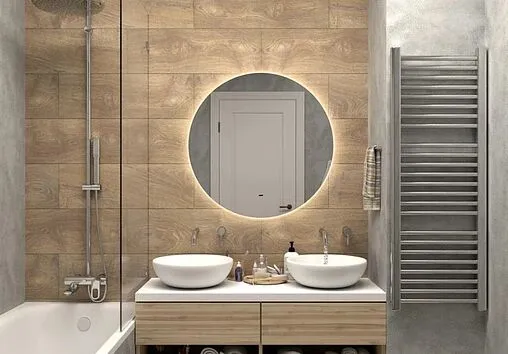 Зеркало с подсветкой Continent Ajour 80 с бесконтактным сенсором белый ЗЛП2333