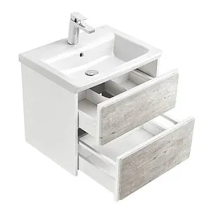 Тумба-умывальник подвесная Roca Ronda 60 белый/бетон ZRU9303002+327472000 Тумба-умывальник подвесная Roca Ronda 60 белый/бетон ZRU9303002+327472000, 3