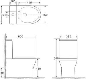 Бачок для унитаза Aquanet Cube-C-1 белый Cube-C-1, 2