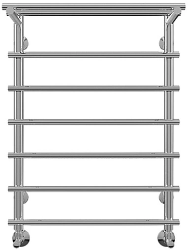 Полотенцесушитель водяной лесенка Royal Thermo Ватра П7 500х696 с полкой полированная сталь RTV7.500.696