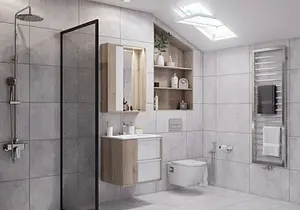 Шкаф-зеркало Aquaton Бостон 60 L дуб эврика/белый 1A240202BN010, 5