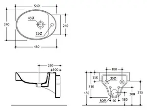 Биде подвесное Kerasan Cento белый 352501, 2