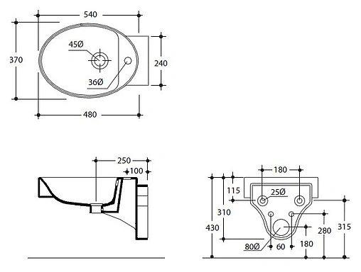 Биде подвесное Kerasan Cento белый 352501