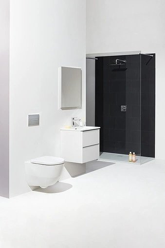 Комплект 5 в 1 Laufen Pro Rimless 8.6996.6.000.000.R с кнопкой Lis 8.9566.1.004.000.1 хром глянцевый