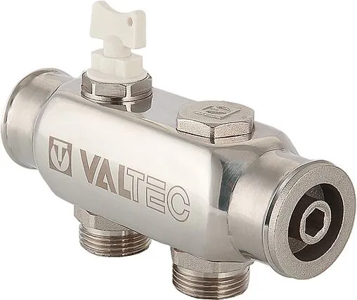 Коллектор распределительный проходной 10 отводов 1&quot;в/в x ¾&quot;ек Valtec VTc.505.SS.060510