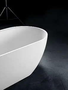 Ванна отдельностоящая из искусственного камня Treesse Clivia 160x75 матовый белый V446BO, 4