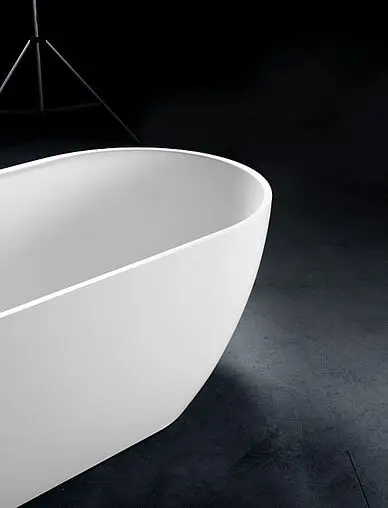 Ванна отдельностоящая из искусственного камня Treesse Clivia 160x75 матовый белый V446BO
