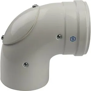 Колено для дымохода Ø 60/100мм ∠ 90° с ревизией Stout SCA-8610-010090, 3