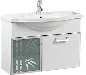 Тумба-умывальник подвесная Aquaton Сайгон 85 белый 1A1057K0SA010, 1