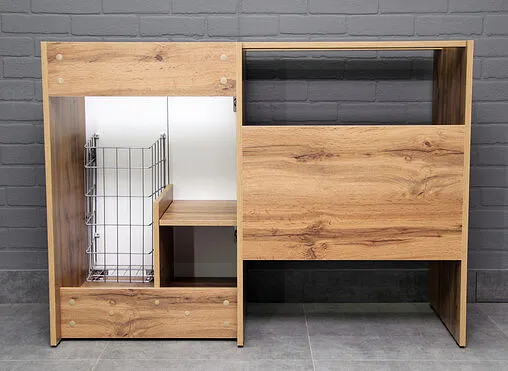 Тумба под умывальник напольный, над стиральной машиной Домино Craft 120 графит/дуб вотан DCr2214T