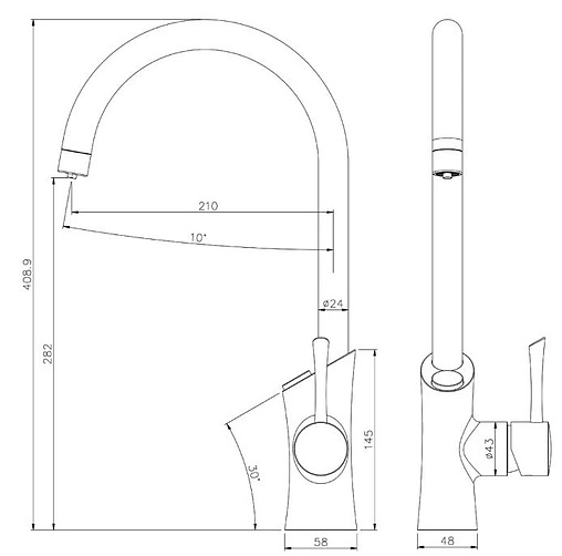 Смеситель для кухни с подключением к фильтру Lemark Comfort хром LM3072C