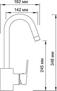 Смеситель для кухни Wasserkraft Donau хром 5347, 2