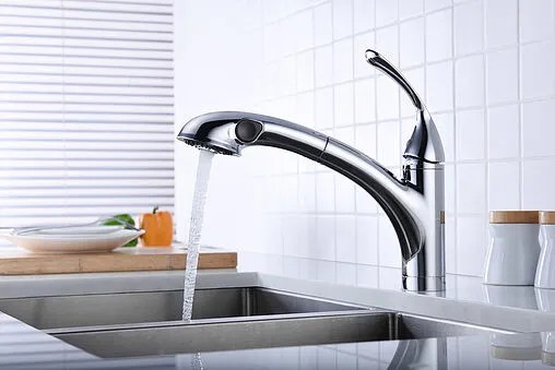 Смеситель для кухни с выдвижным изливом Lemark Intense хром LM5650C