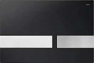 Клавиша смыва для унитаза IDDIS Unifix UNI06BCi77 кнопки/хром матовый, рамка/черный, 1