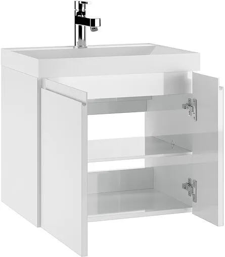 Тумба под умывальник подвесной Домино Graffo 60 белый DGr2405T