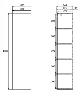 Шкаф-пенал подвесной Cersanit Moduo 40 белый SB-SL-MOD/Wh Шкаф-пенал подвесной Cersanit Moduo 40 белый SB-SL-MOD/Wh, 2