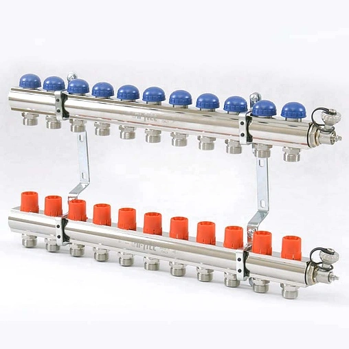 Группа коллекторная без расходомеров 11 отводов 1&quot;в/в x ¾&quot;ек Uni-fitt 441E4311