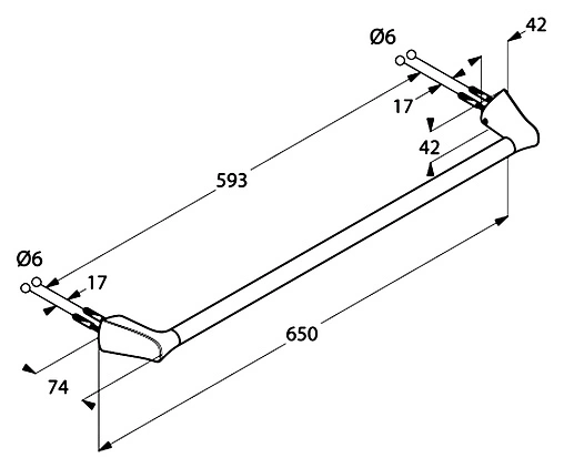 Полотенцедержатель Kludi Ambienta хром 5398005