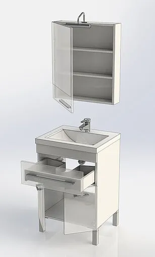 Шкаф-зеркало Aquanet Верона 58 L белый 00175344
