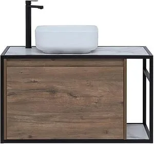 Тумба-умывальник подвесная Aquanet Nova Lite LOFT 90 L дуб рустикальный 00261660+ Тумба-умывальник подвесная Aquanet Nova Lite LOFT 90 L дуб рустикальный 00261660+, 3