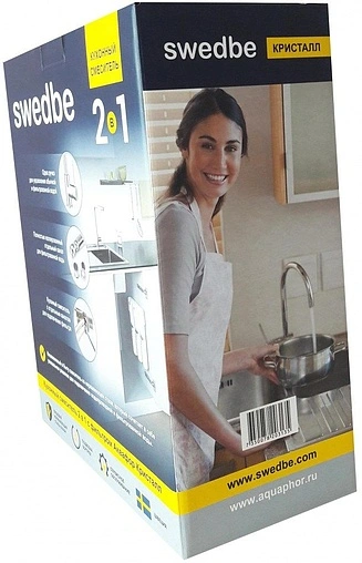 Смеситель для кухни с подключением к фильтру Swedbe Selene Plus нержавеющая сталь K8540K