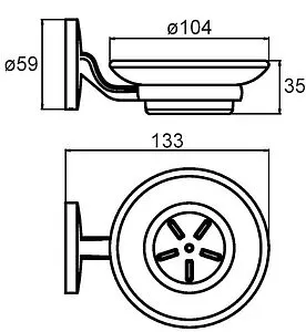 Мыльница Milardo Cadiss хром CADSMG0M42 Мыльница Milardo Cadiss хром CADSMG0M42, 2