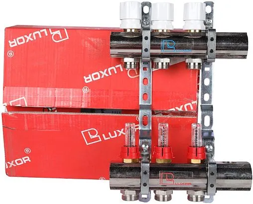 Группа коллекторная с расходомерами 3 отвода 1&quot;в/в x ¾&quot;ек Luxor CD 477/3 15662703N