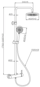 Душевая система со смесителем для душа Gross Aqua Moderna хром GA9015SMD Душевая система со смесителем для душа Gross Aqua Moderna хром GA9015SMD, 2