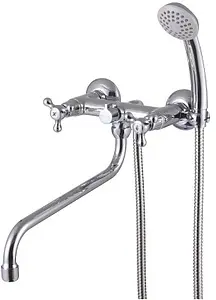 Смеситель для ванны с длинным изливом Lemark plus Harmony хром LM1451C Смеситель для ванны с длинным изливом Lemark plus Harmony хром LM1451C, 1