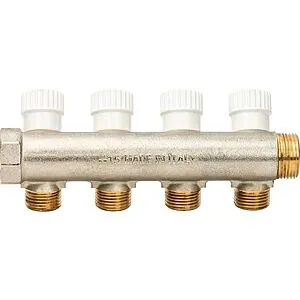 Коллектор запорно-балансировочный проходной 4 отвода ¾"в/н x ½"н Luxor CP 464 68512604 Коллектор запорно-балансировочный проходной 4 отвода ¾"в/н x ½"н Luxor CP 464 68512604, 2