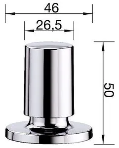 Ручка клапана-автомата Blanco хром 225112 Ручка клапана-автомата Blanco хром 225112, 2