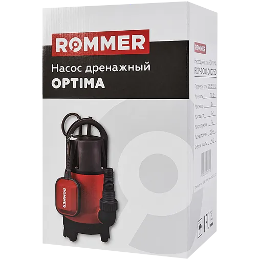 Насос дренажный Q=13м³/ч H=8м Rommer OPTIMA RDP-0001-000750