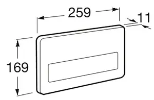 Клавиша смыва для унитаза Roca PL-3 890097104 сатин Клавиша смыва для унитаза Roca PL-3 890097104 сатин, 2