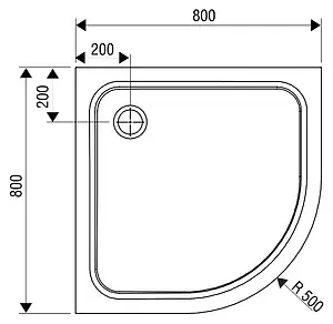 Поддон для душа Ravak Elipso Pro-80 Chrom XA244401010, 4
