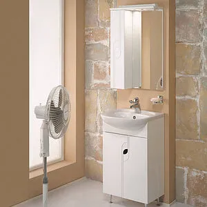 Шкаф-зеркало Aquaton Панда 50 L белый 1A007402PD01L, 4