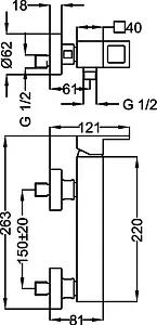 Смеситель для душа Cezares Molveno хром MOLVENO-DM-01-Cr Смеситель для душа Cezares Molveno хром MOLVENO-DM-01-Cr, 2