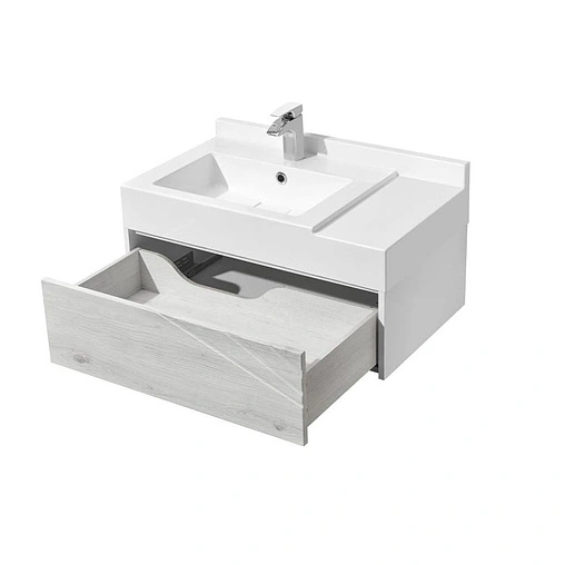 Тумба под умывальник подвесная Aquaton Сакура 80 ольха навара/белый 1A236401SKW80