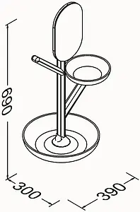 Зеркало ISVEA Supra белый-дуб 21CV2065000I Зеркало ISVEA Supra белый-дуб 21CV2065000I, 2