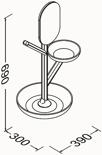 Зеркало ISVEA Supra белый-дуб 21CV2065000I