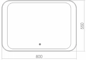 Зеркало с подсветкой Aquanika Future 80 AQF5580RU23 Зеркало с подсветкой Aquanika Future 80 AQF5580RU23, 2