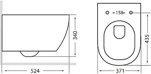 Унитаз подвесной безободковый Logan L5W City черный матовый 00312556