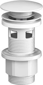 Выпуск автоматический для раковины с переливом Am.Pm белый матовый F0700P33 Выпуск автоматический для раковины с переливом Am.Pm белый матовый F0700P33, 1