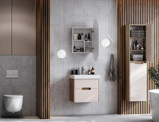 Шкаф-зеркало Aquaton Оливия 55 R белый 1A254502OL010