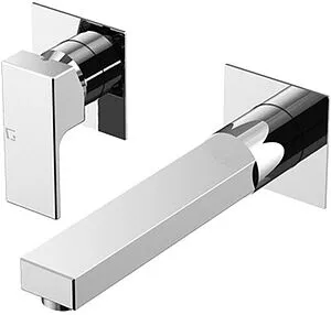 Смеситель для раковины из стены Gattoni Kubik хром 2537/25C0, 1