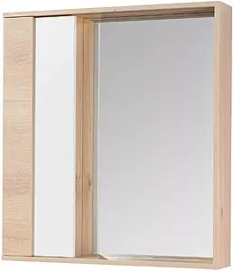 Шкаф-зеркало Aquaton Бостон 75 L дуб эврика/белый 1A240302BN010, 1